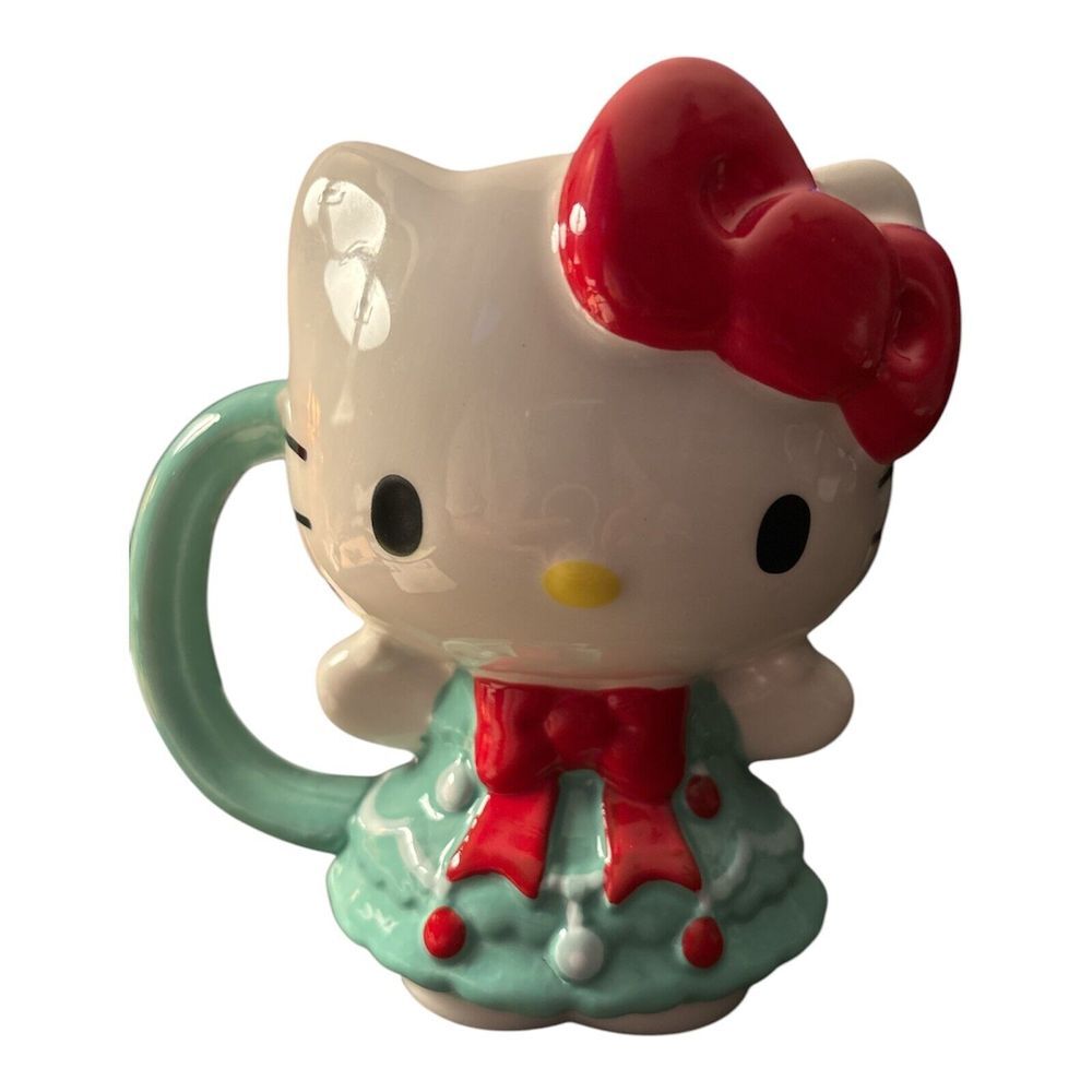 Sanrio 3D Hello Kitty Full Body Christmas 22oz Tall Coffee Mug Cup‎ NEW 2024